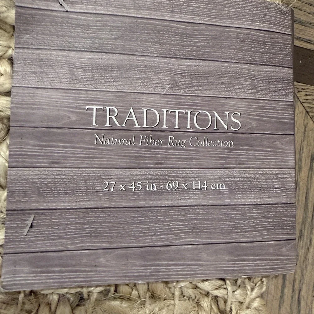 Handwoven Traditions Natural Textured Fiber Area Rug 27 X 45 In Runner